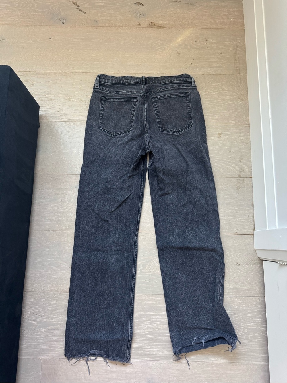 Abercrombie & Fitch Black Washed Straight-Leg Jeans - Picture 2 of 3